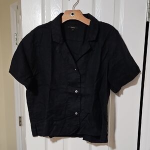 Quince Black Button-Up Shirt